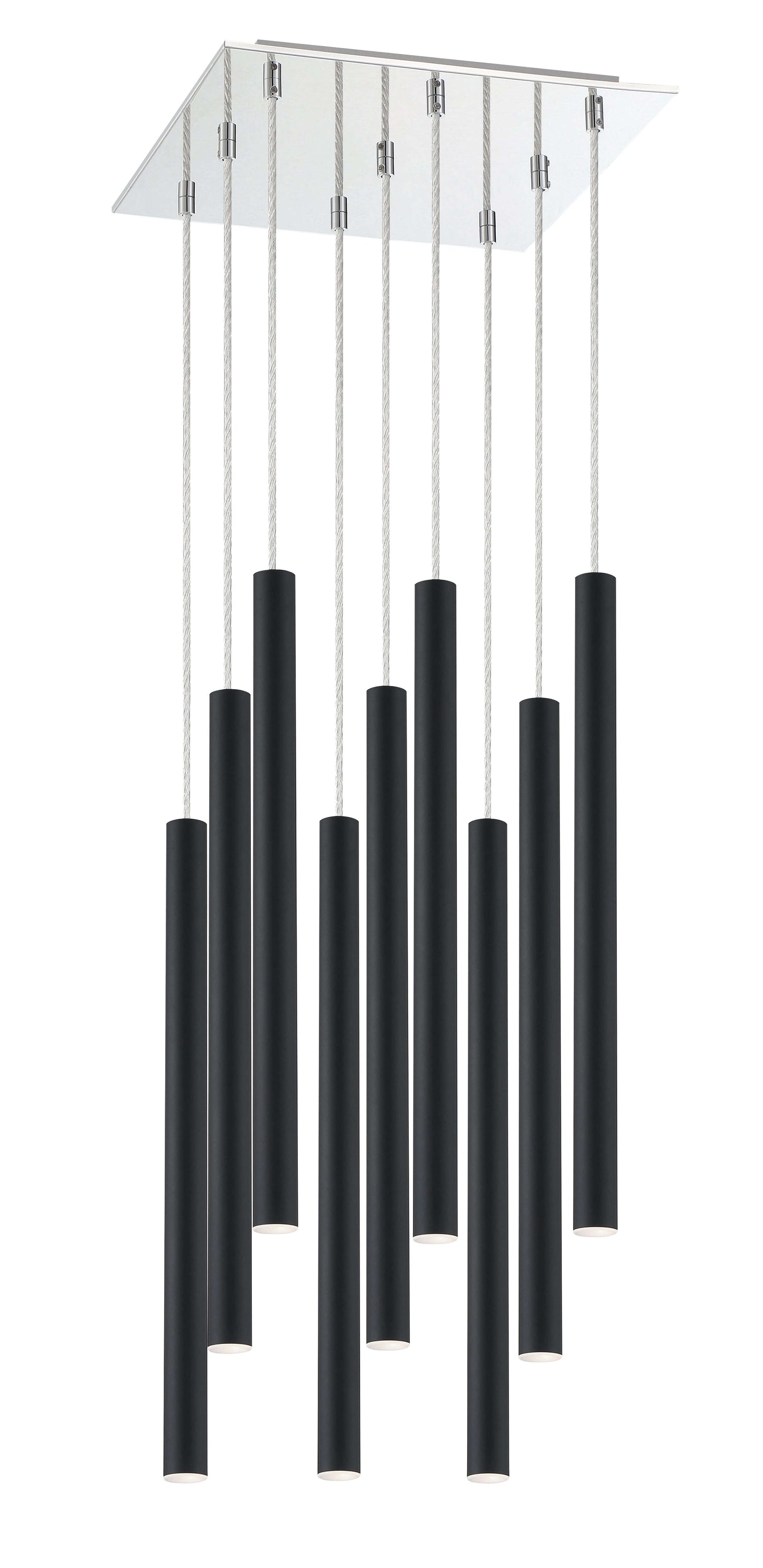 Forest LED 9 Light Chandelier Chrome