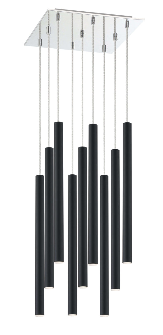 Forest LED 9 Light Chandelier Chrome