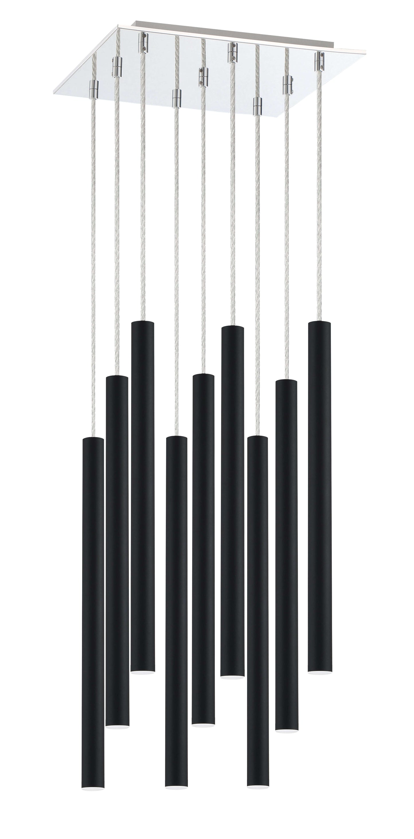 Forest LED 9 Light Chandelier Chrome
