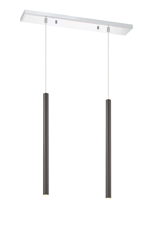 Forest LED 2 Light Linear Chandelier Chrome