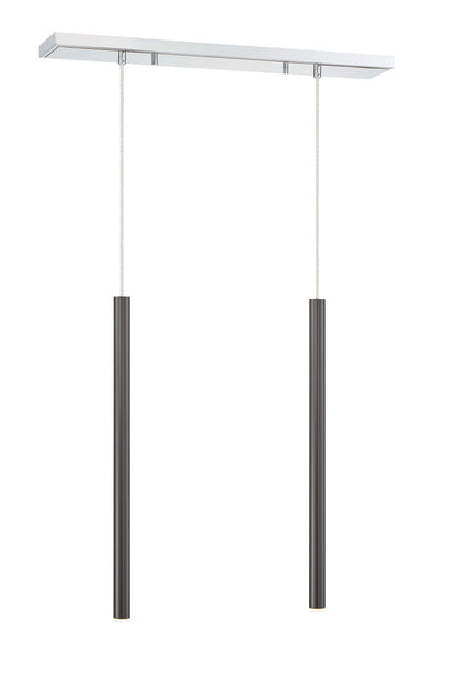 Forest LED 2 Light Linear Chandelier Chrome