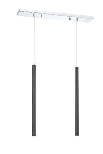 Forest LED 2 Light Linear Chandelier Chrome