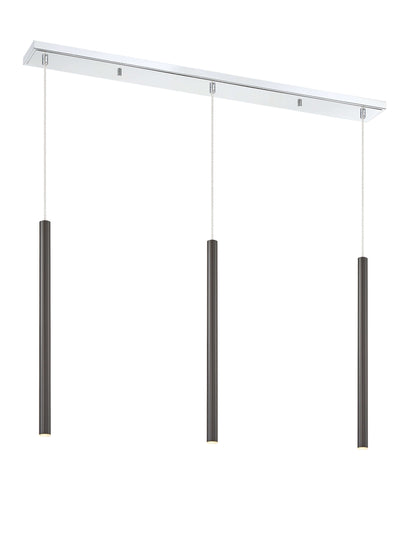 Forest LED 3 Light Linear Chandelier Chrome