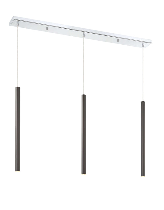 Forest LED 3 Light Linear Chandelier Chrome
