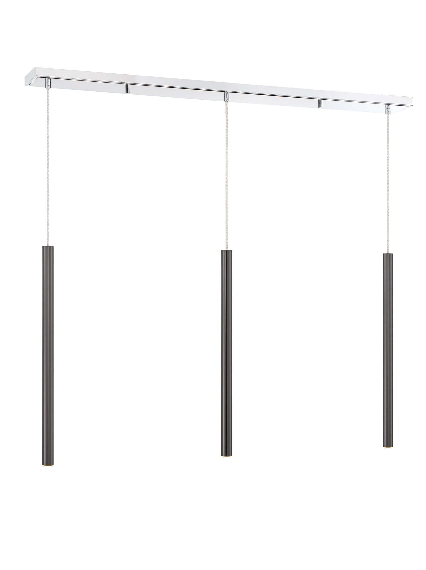 Forest LED 3 Light Linear Chandelier Chrome