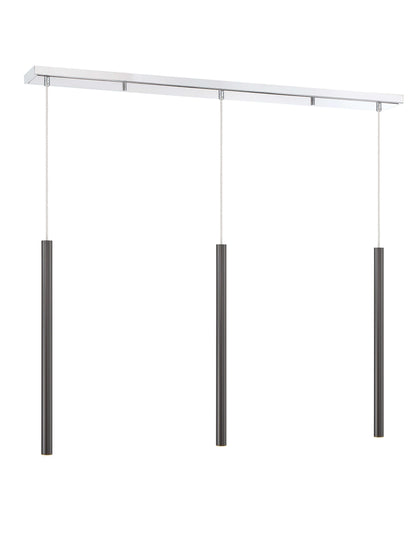 Forest LED 3 Light Linear Chandelier Chrome