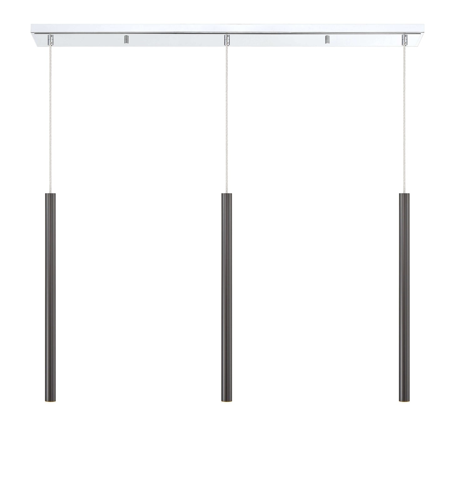 Forest LED 3 Light Linear Chandelier Chrome