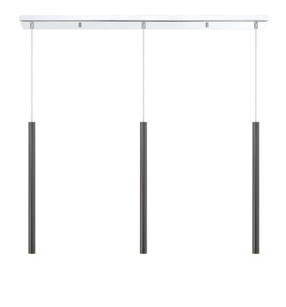 Forest LED 3 Light Linear Chandelier Chrome