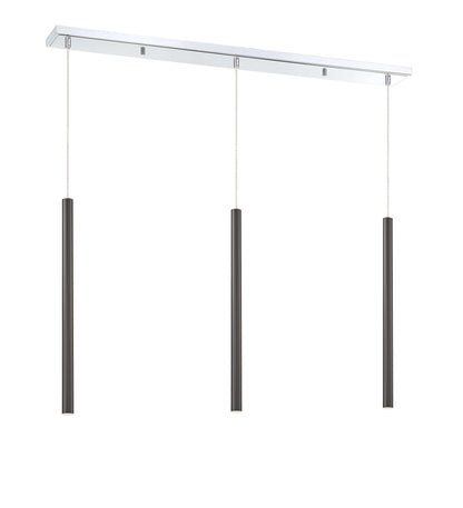Forest LED 3 Light Linear Chandelier Chrome