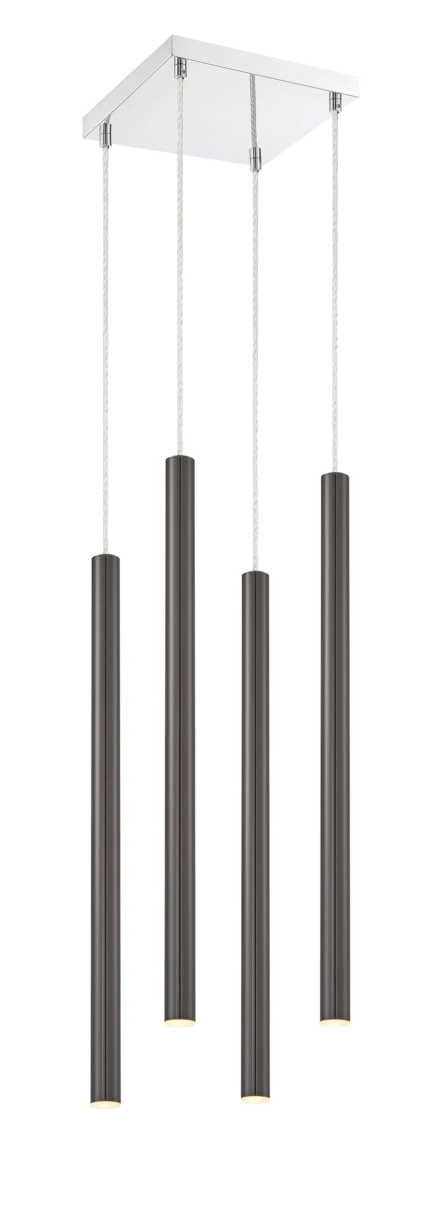 Forest LED 4 Light Chandelier Chrome