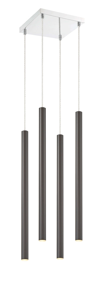 Forest LED 4 Light Chandelier Chrome
