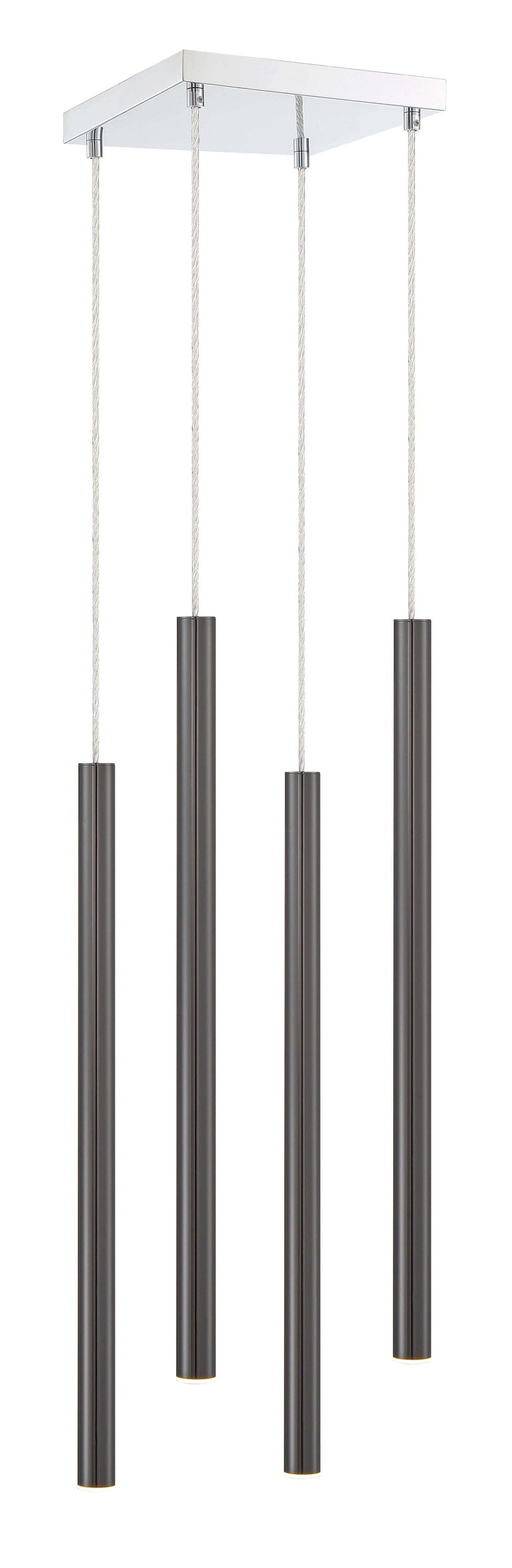 Forest LED 4 Light Chandelier Chrome