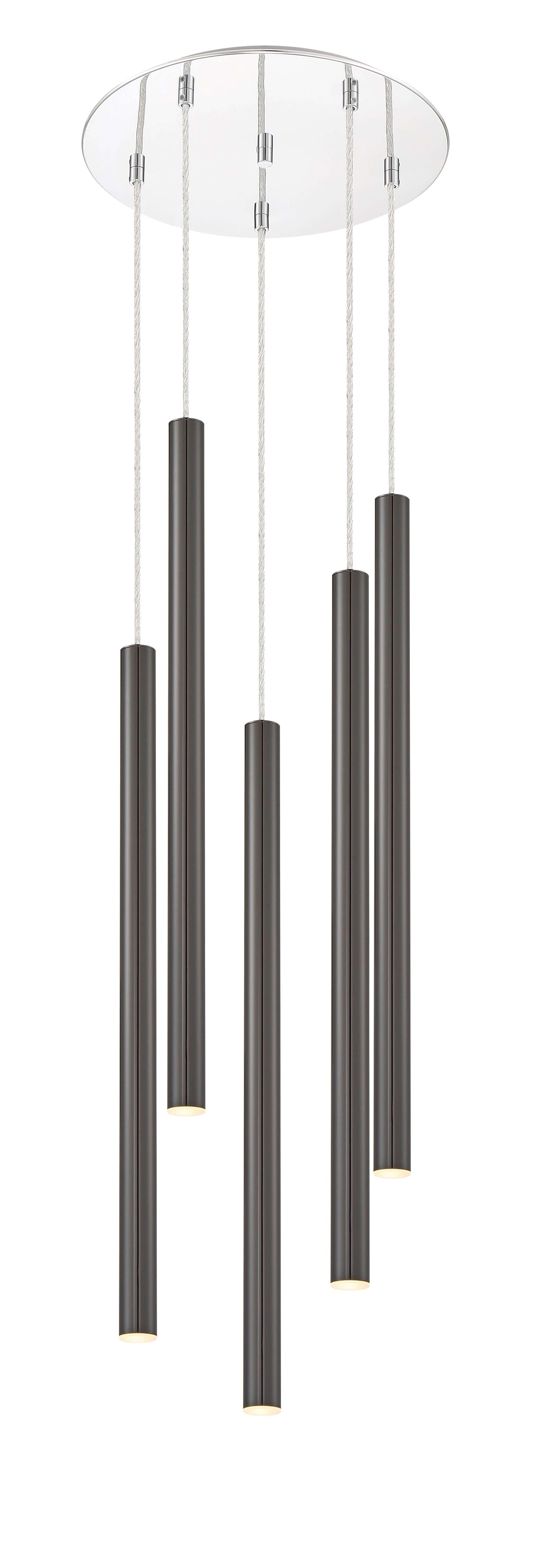 Forest LED 5 Light Chandelier Chrome