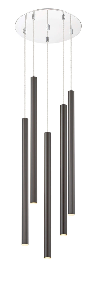 Forest LED 5 Light Chandelier Chrome