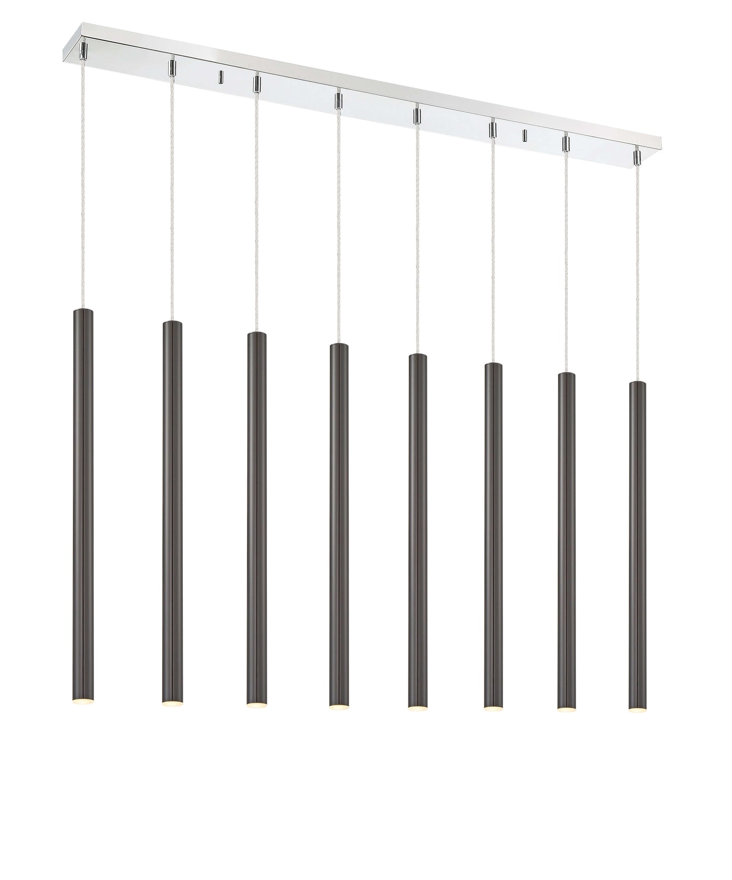 Forest LED 8 Light Linear Chandelier Chrome