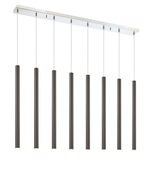 Forest LED 8 Light Linear Chandelier Chrome