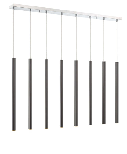 Forest LED 8 Light Linear Chandelier Chrome