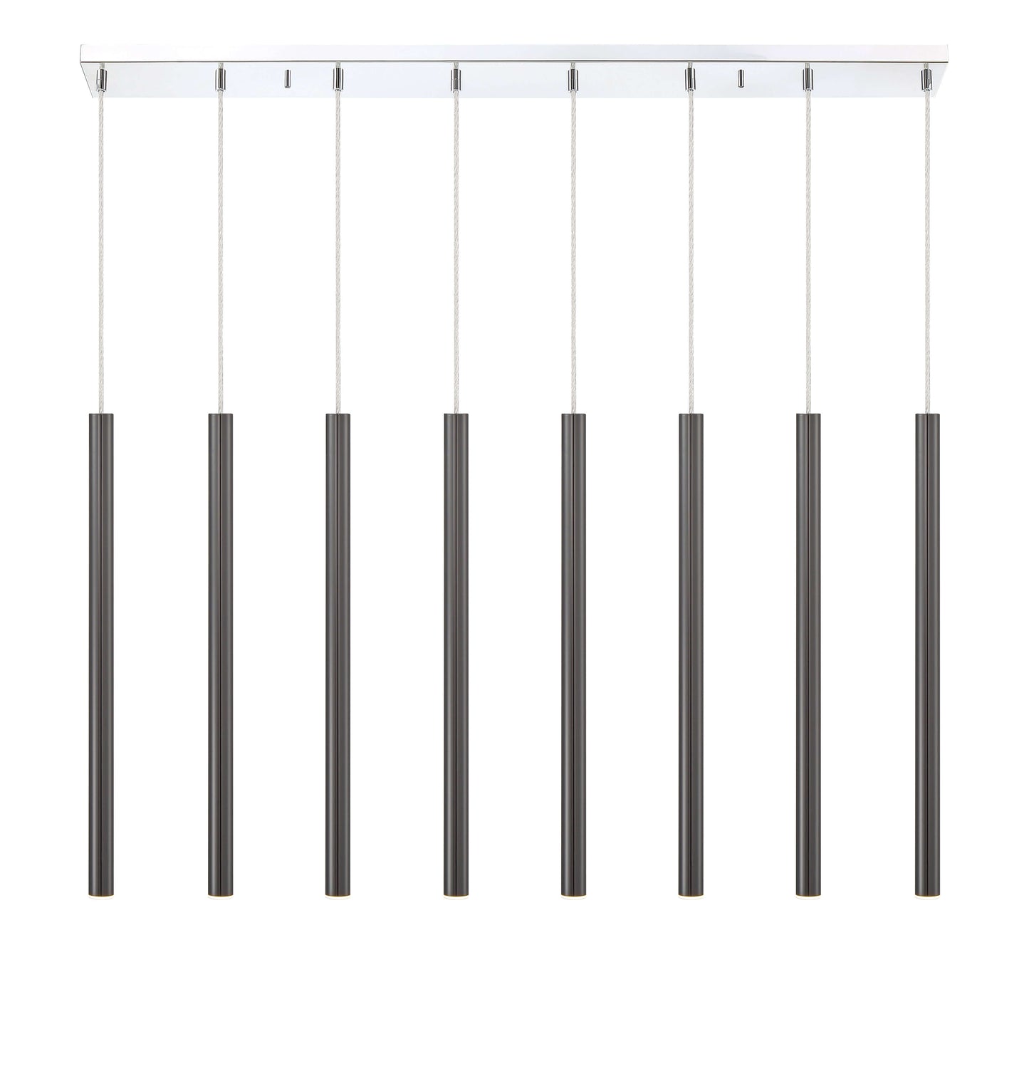 Forest LED 8 Light Linear Chandelier Chrome