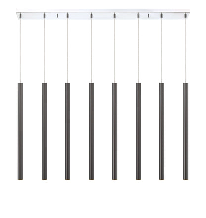 Forest LED 8 Light Linear Chandelier Chrome