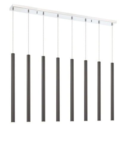 Forest LED 8 Light Linear Chandelier Chrome