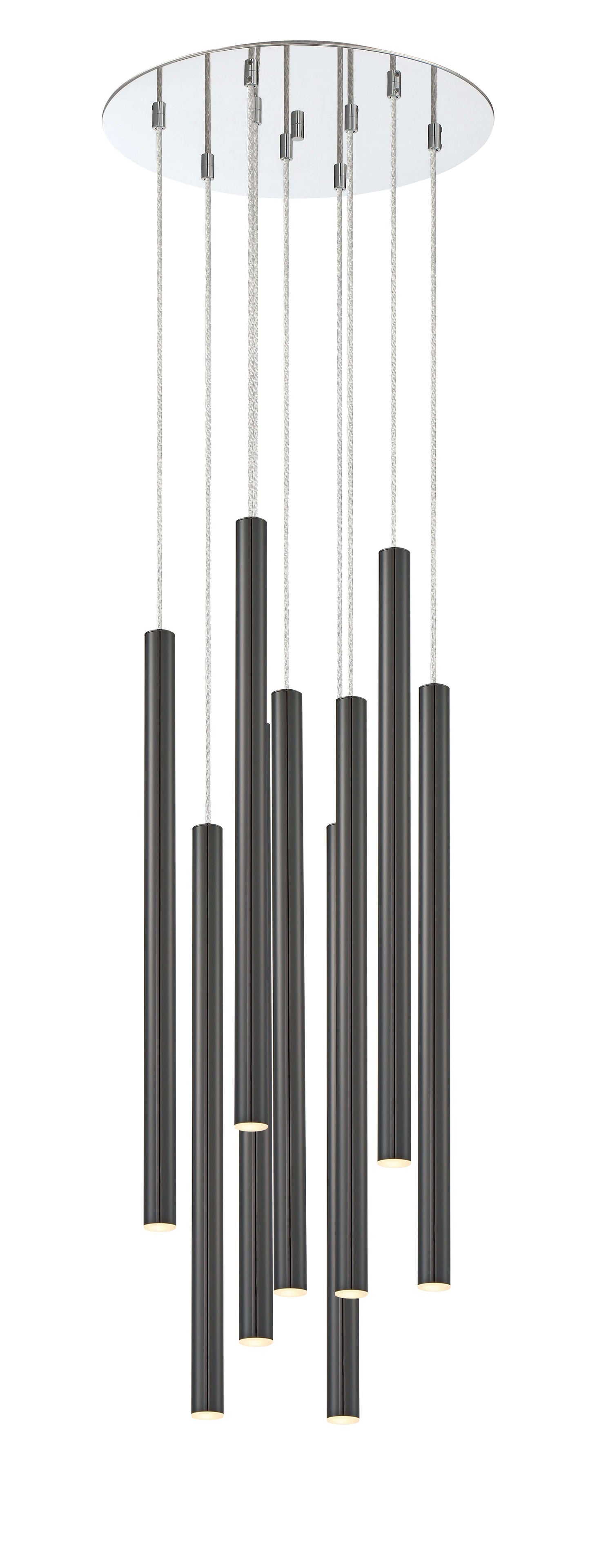 Forest LED 9 Light Chandelier Chrome