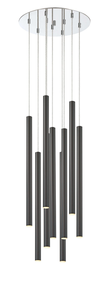 Forest LED 9 Light Chandelier Chrome