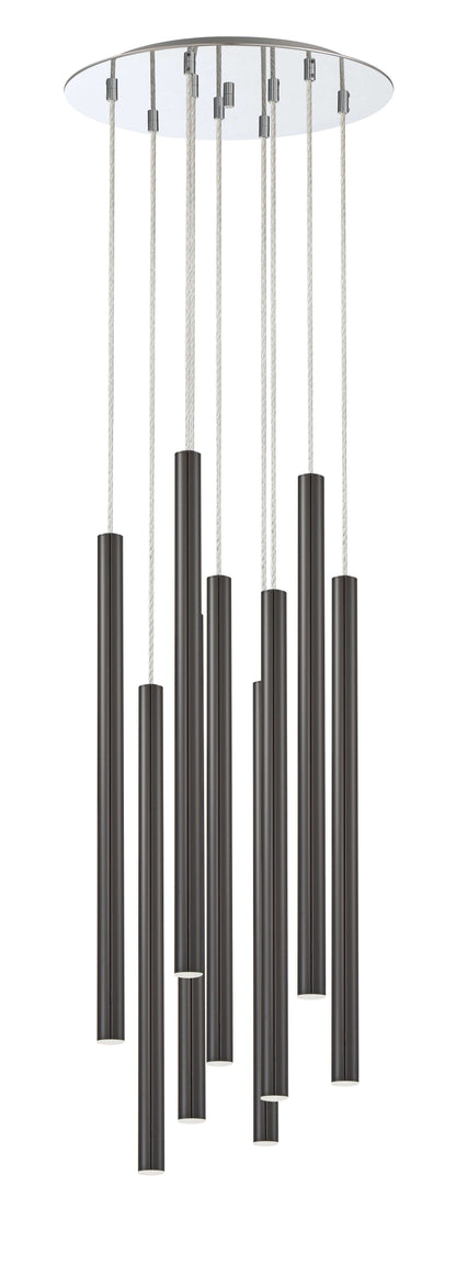 Forest LED 9 Light Chandelier Chrome