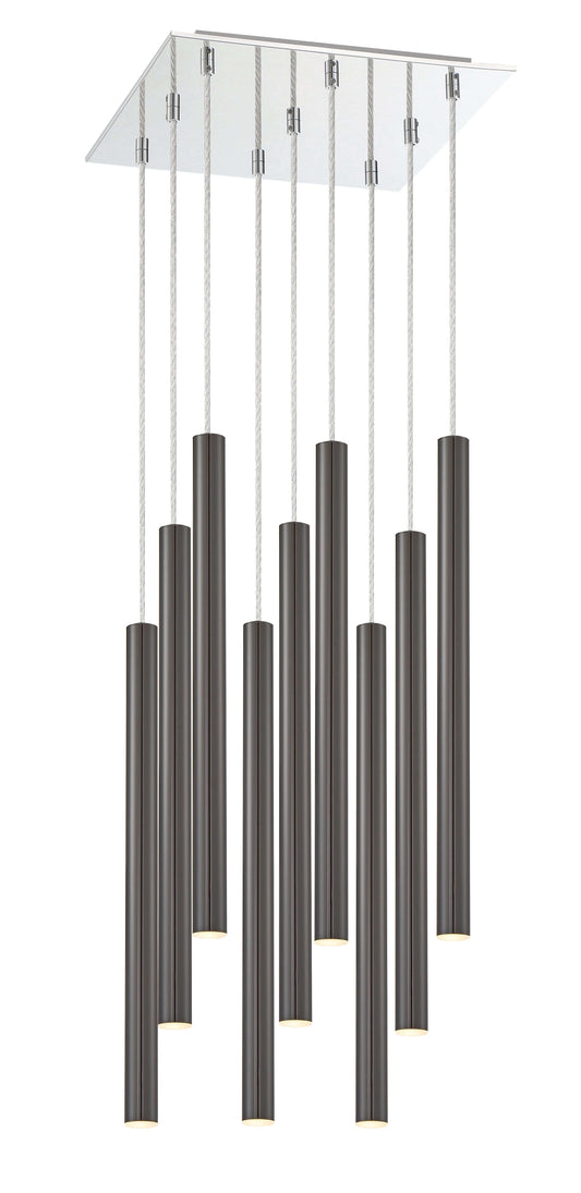 Forest LED 9 Light Chandelier Chrome