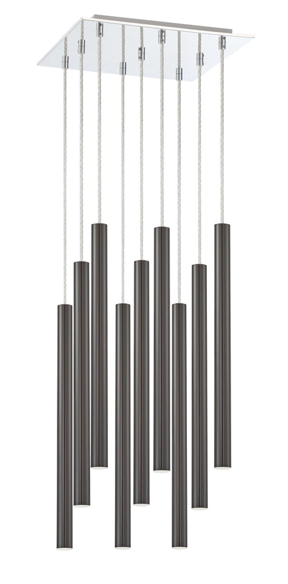 Forest LED 9 Light Chandelier Chrome