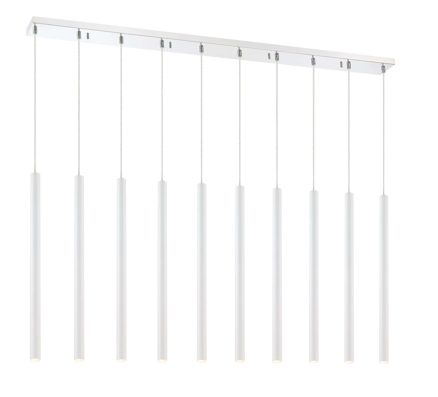 Forest LED 10 Light Linear Chandelier Chrome
