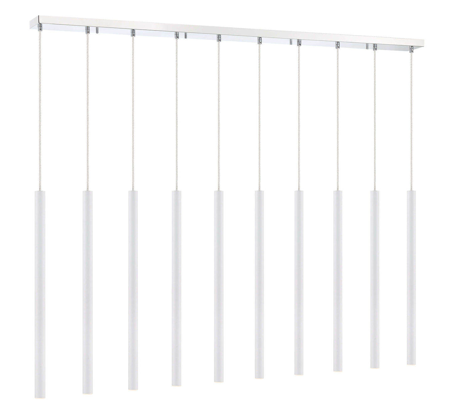 Forest LED 10 Light Linear Chandelier Chrome