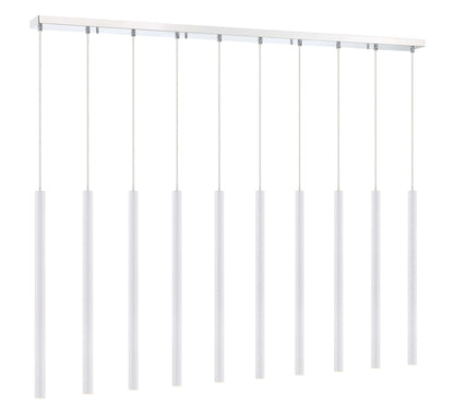 Forest LED 10 Light Linear Chandelier Chrome
