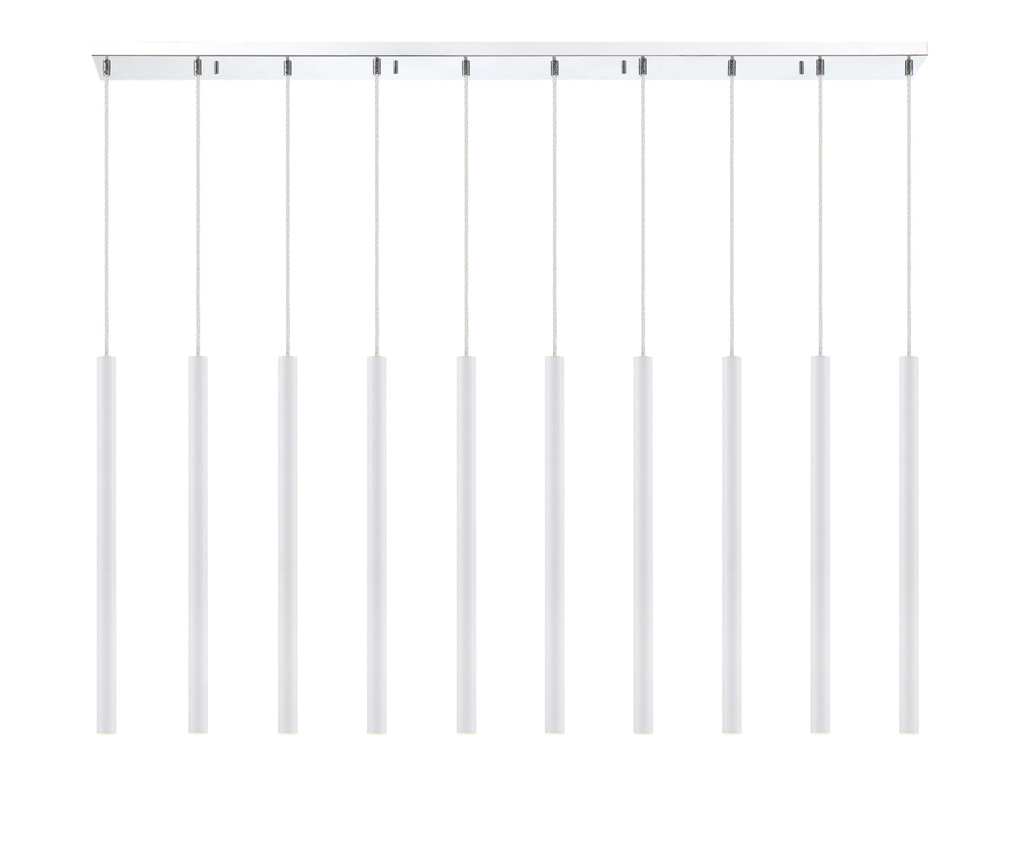 Forest LED 10 Light Linear Chandelier Chrome