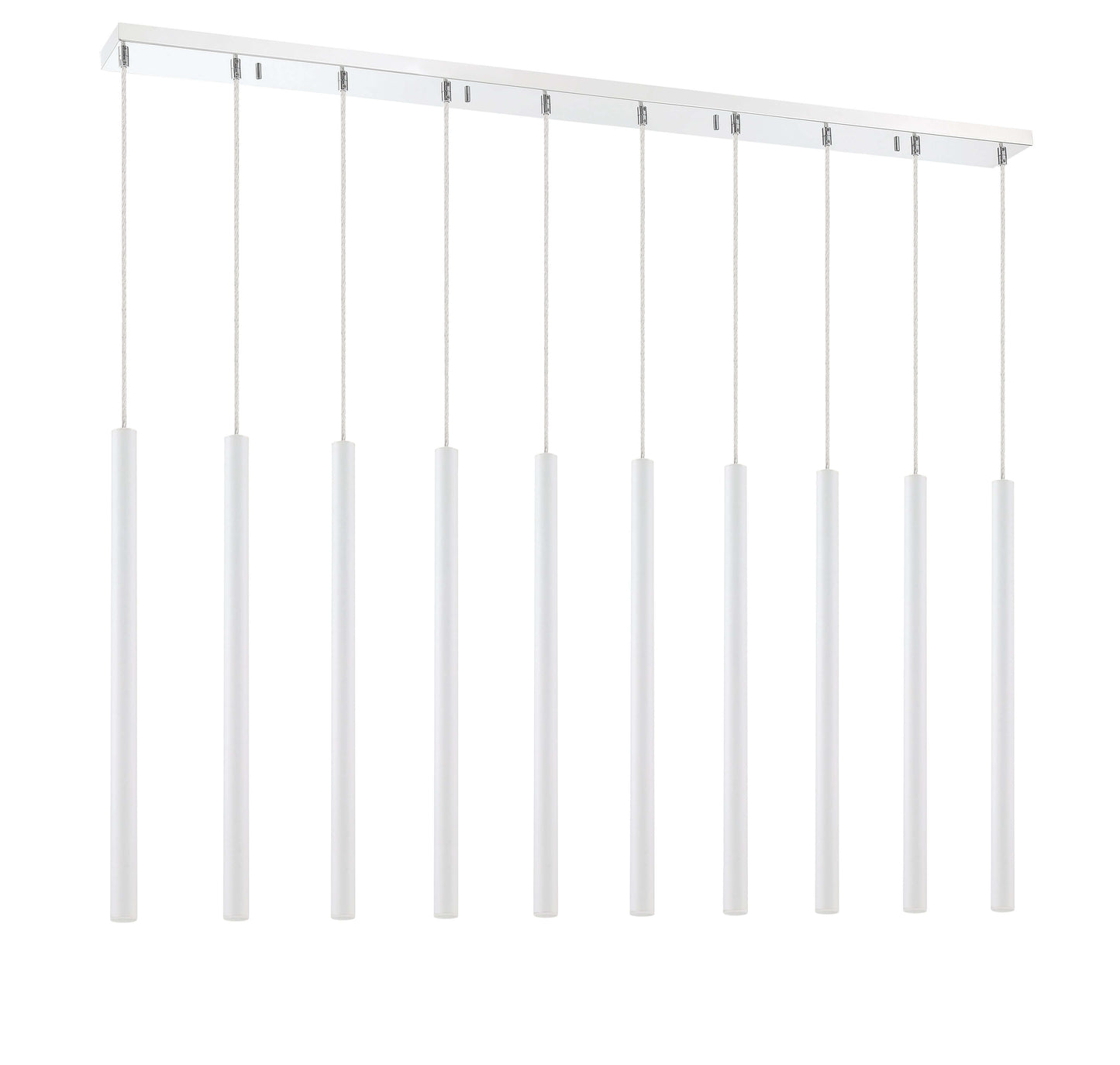 Forest LED 10 Light Linear Chandelier Chrome