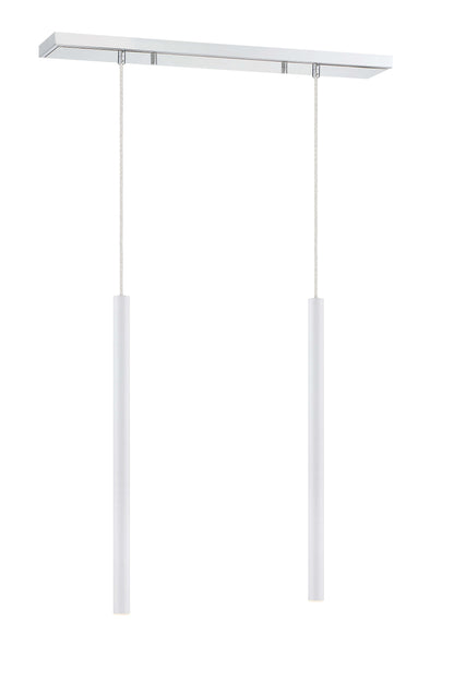Forest LED 2 Light Linear Chandelier Chrome