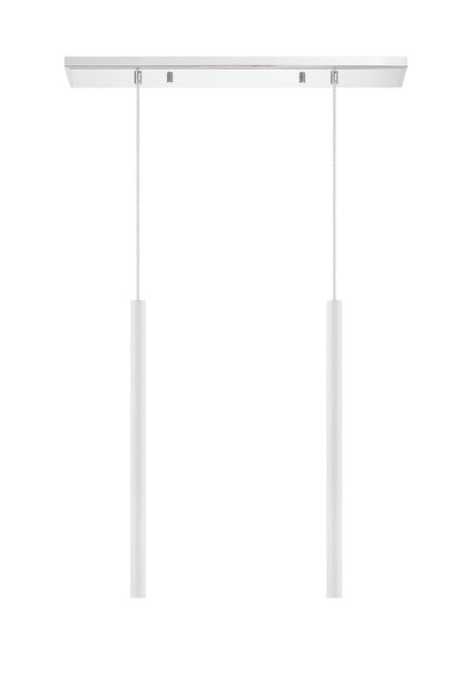 Forest LED 2 Light Linear Chandelier Chrome