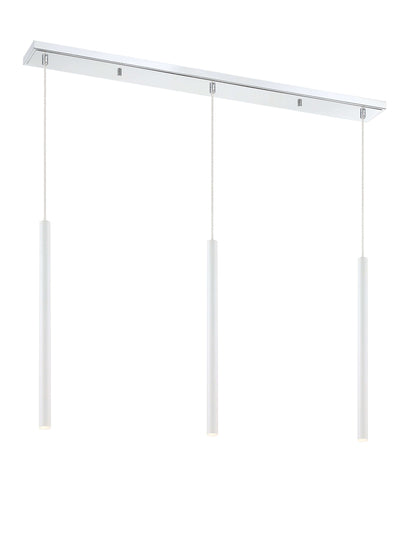 Forest LED 3 Light Linear Chandelier Chrome