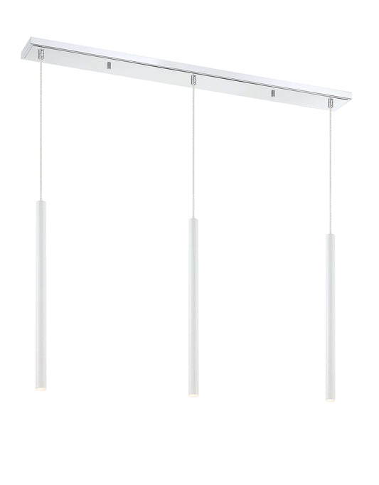 Forest LED 3 Light Linear Chandelier Chrome