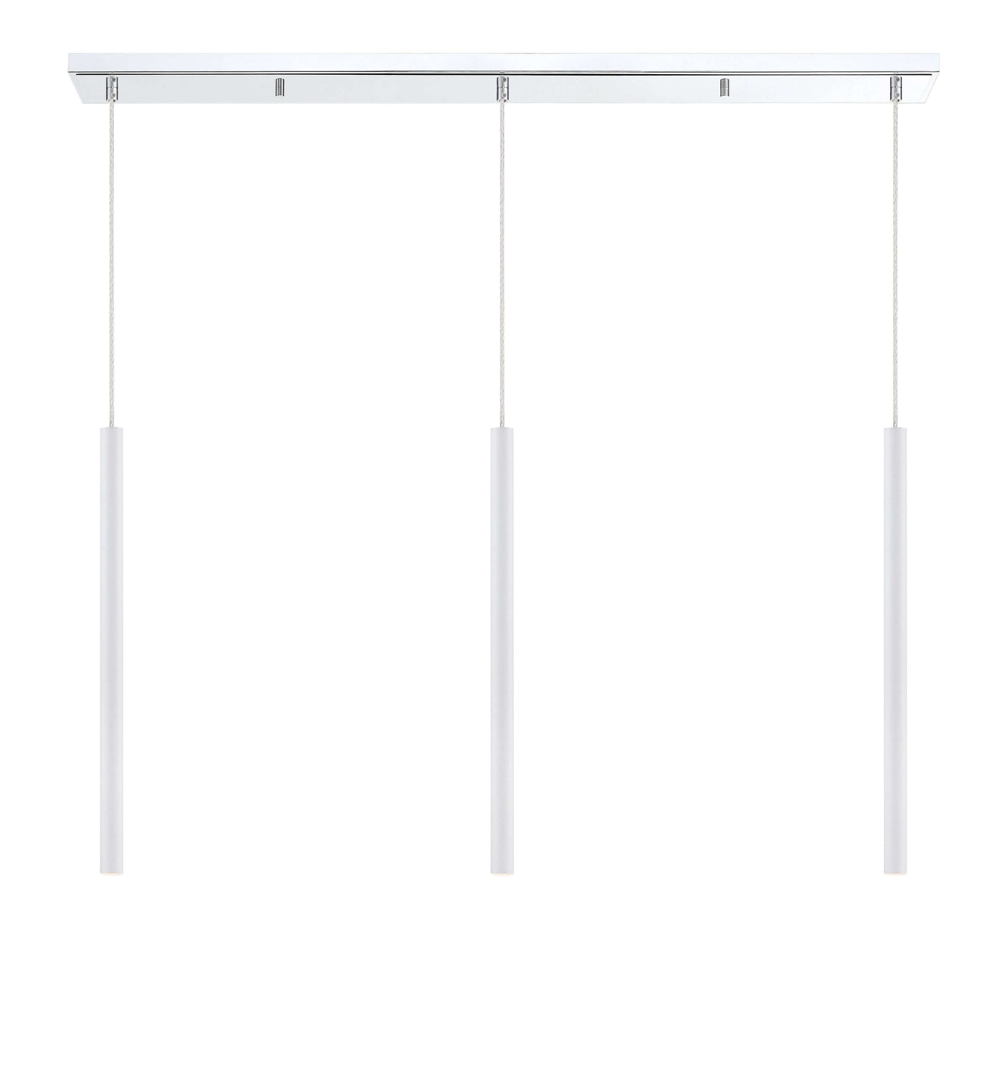 Forest LED 3 Light Linear Chandelier Chrome