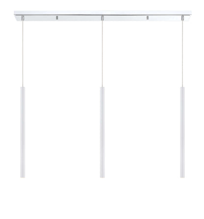 Forest LED 3 Light Linear Chandelier Chrome