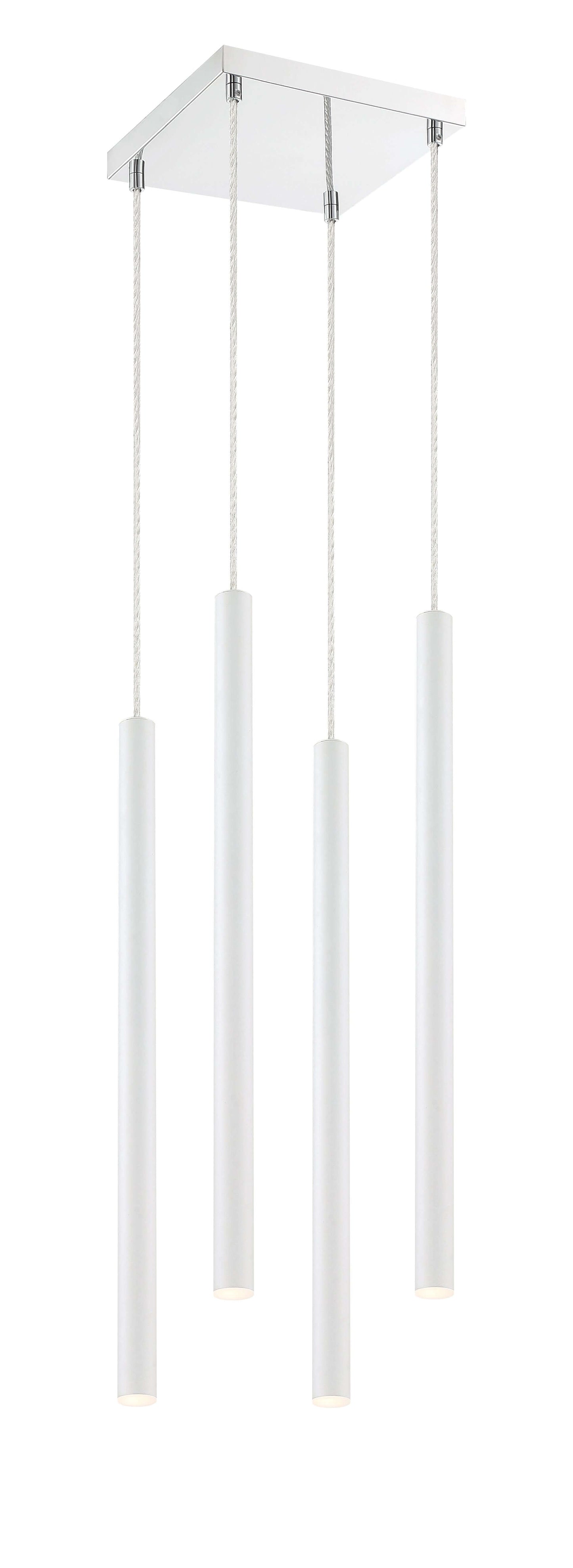 Forest LED 4 Light Chandelier Chrome