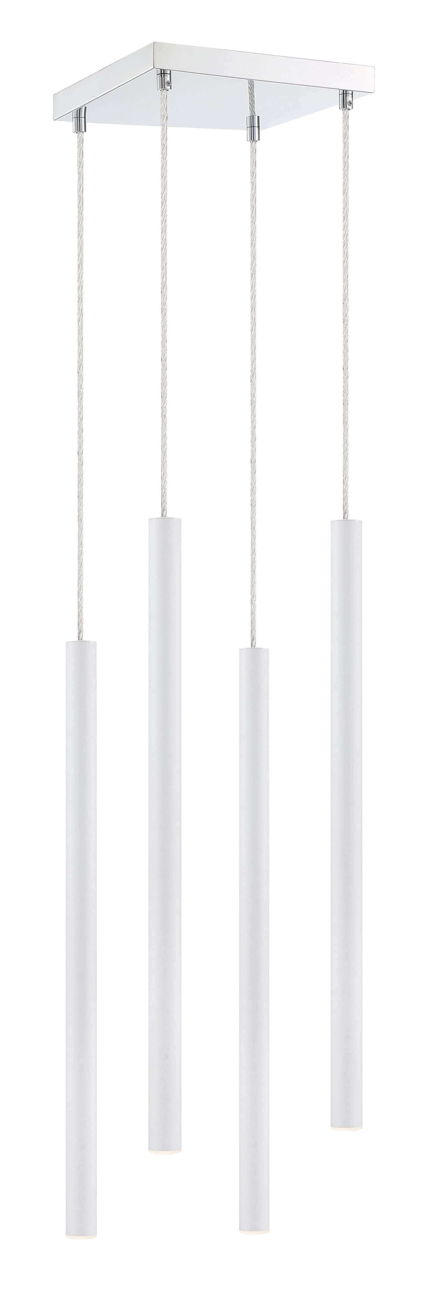 Forest LED 4 Light Chandelier Chrome
