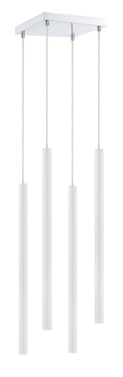 Forest LED 4 Light Chandelier Chrome