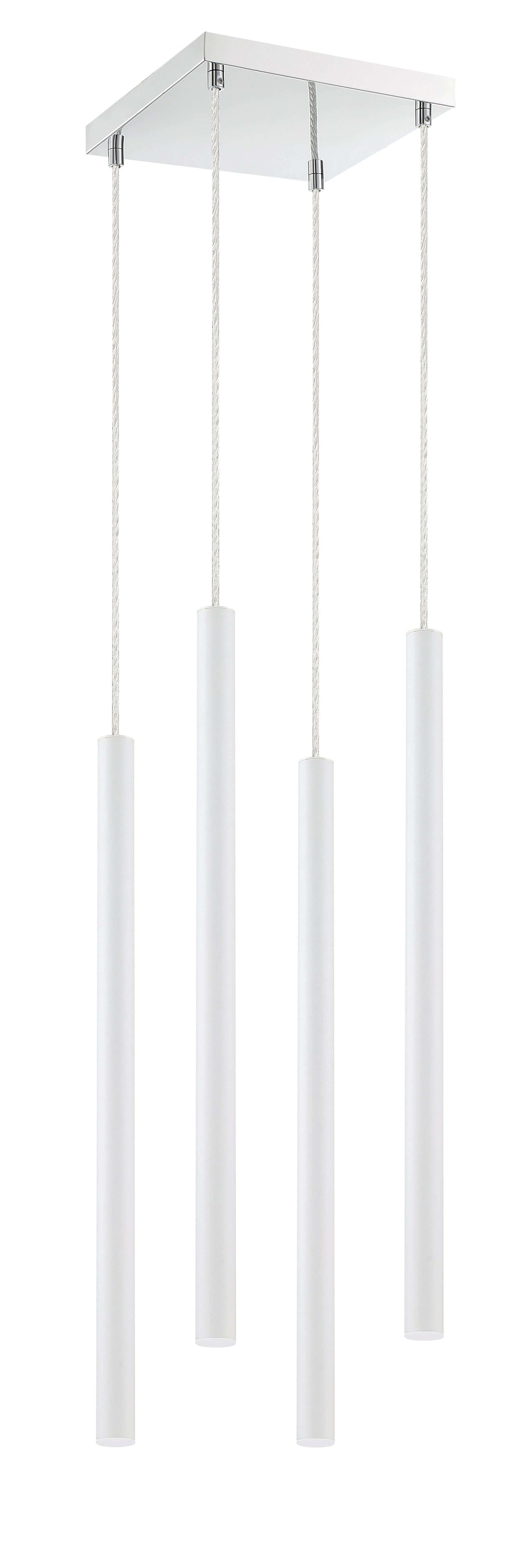 Forest LED 4 Light Chandelier Chrome