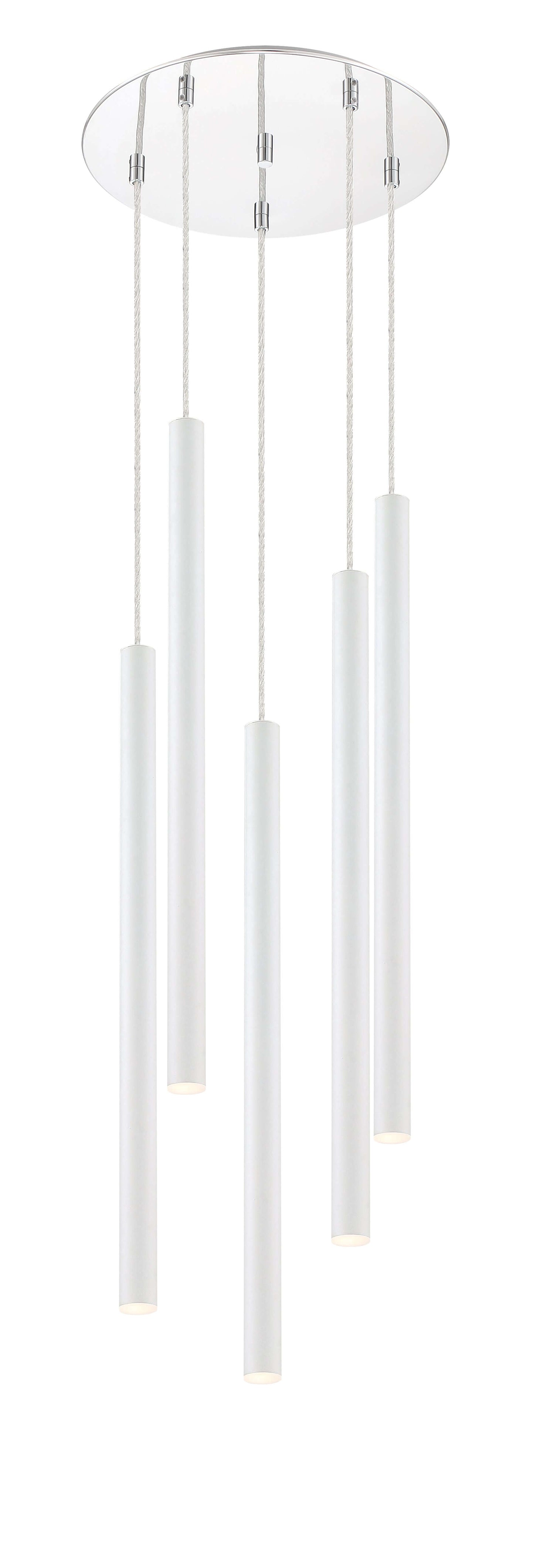 Forest LED 5 Light Chandelier Chrome