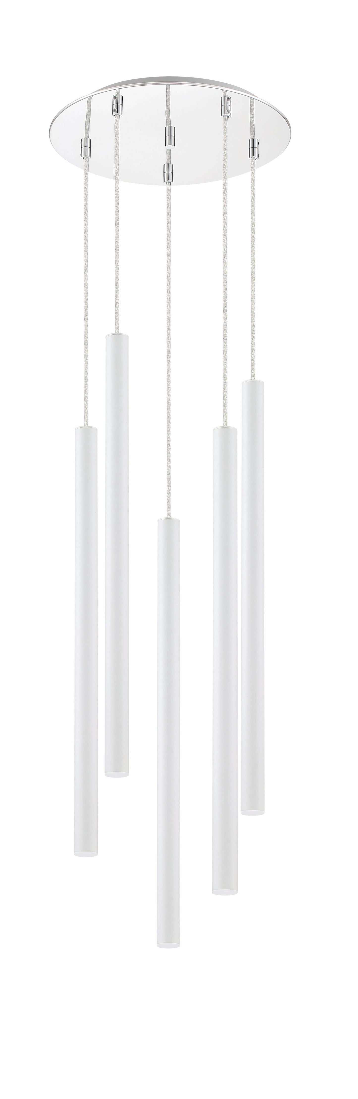 Forest LED 5 Light Chandelier Chrome