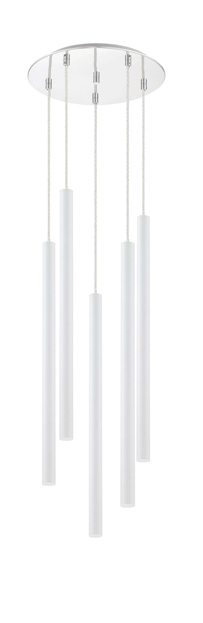 Forest LED 5 Light Chandelier Chrome