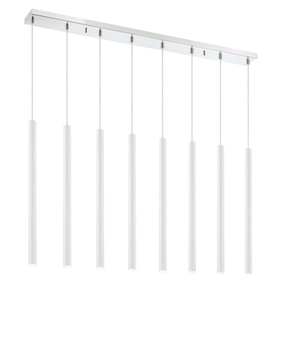 Forest LED 8 Light Linear Chandelier Chrome