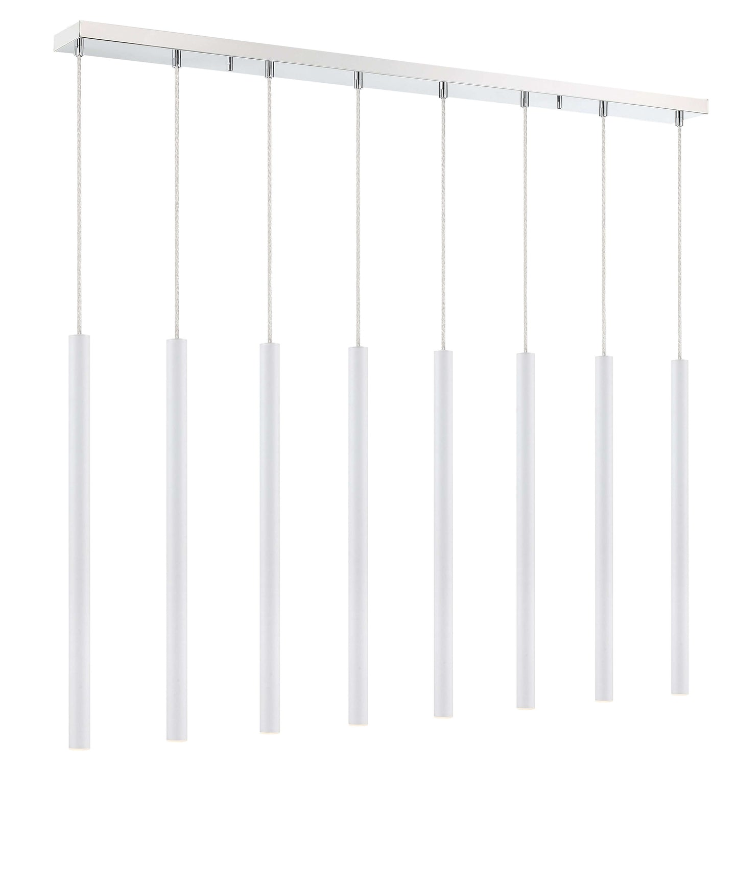 Forest LED 8 Light Linear Chandelier Chrome