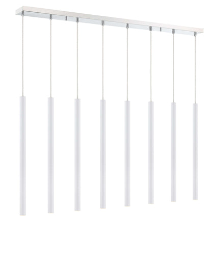 Forest LED 8 Light Linear Chandelier Chrome